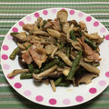 wanko8686's cooksnap of when they made 簡単☆ベーコンときのこのマヨ醤油炒め.