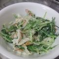 はこほん's cooksnap of when they made 大根、水菜、ちくわのマヨサラダ.
