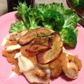 お花ちゃん's cooksnap of when they made カマンベールチキン☆りんごソース.