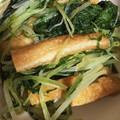 ♪kanapon♪'s cooksnap of when they made 水菜と油揚げのさっと炒め❀.
