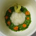 acquastone's cooksnap of when they made 離乳食初期〜＊クリスマスリースのお粥.