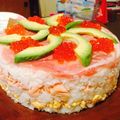 ☆｡･゜orange's cooksnap of when they made お祝い事に☆簡単生ハムケーキ寿司☆.