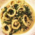nishimo's cooksnap of when they made いかとほうれん草のオイスターマヨ炒め.