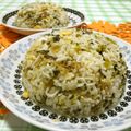 赤い電話's cooksnap of when they made ちりめん辛子高菜炒飯.