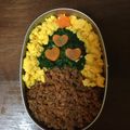 森のねこ's cooksnap of when they made クリスマスツリーの3色丼★デコ弁キャラ弁.