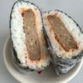 かりんにゃう's cooksnap of when they made 旦那のランチ♪ハンバーグのオニギラズ♪.