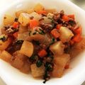 nekobana's cooksnap of when they made 子供大好き♡大根と人参の味噌そぼろ煮.