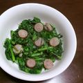sanho10's cooksnap of when they made 春菊とベーコンの炒め物.