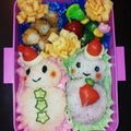 YesYU's cooksnap of when they made 雪だるまサンタのクリスマス弁当.