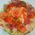 はちがつついたち's cooksnap of when they made お寿司ケーキ ちらし寿司 クリスマス.