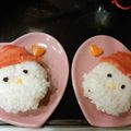 Kumamumi's cooksnap of when they made 簡単☆サンタさんおにぎり.