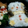 ｺﾒﾘｶｰﾅ's cooksnap of when they made クリスマス◆キャラ弁◆雪だるま.
