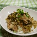 赤い電話's cooksnap of when they made ご飯がススム♪豚肉高菜丼　.