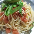 cmama098's cooksnap of when they made はやうまっ！！トマト・バジルパスタ.