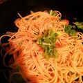 パン君とひまわり's cooksnap of when they made ベーコンと玉ねぎで　わさび菜の和風パスタ.