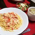 ニコたまちゃん's cooksnap of when they made ズワイガニのトマトクリームスパゲッティ.