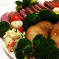 美味しいご飯おかわり's cooksnap of when they made ポテサラで２種☆サンタ＆ツリーサラダ.