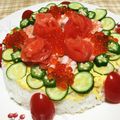guri525's cooksnap of when they made お寿司ケーキ ちらし寿司 クリスマス.
