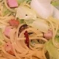 Safra's cooksnap of when they made ベーコンとキャベツのスパゲッティ.
