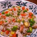 よよっち♪'s cooksnap of when they made ランチお弁当に☆枝豆コーン鮭の混ぜピラフ.