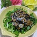 miyuki12's cooksnap of when they made ☆水菜とひじきのマヨおろし納豆サラダ☆.