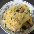 ブルちゃん☆'s cooksnap of when they made 秋鮭とほうれん草のクリームパスタ.