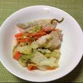 まど姉かおりんこ's cooksnap of when they made 生秋鮭☆フライパンでちゃんちゃん焼き風.