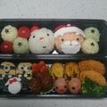 河了貂's cooksnap of when they made クリスマスキャラ弁✽サンタさんと雪だるま.