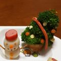 ７０００'s cooksnap of when they made Xmas☆デコおかず♪ブロッコリーツリー.