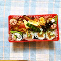 komutatata's cooksnap of when they made ちょいピリ☆そぼろの海苔巻き.