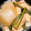 hana uta's cooksnap of when they made かぶ・あげ・鶏肉の煮物.