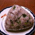 よよっち♪'s cooksnap of when they made わさび風味の♪大根の葉と赤紫蘇おにぎり.