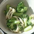 Giabbico's cooksnap of when they made ブロッコリーとしめじのペペロン炒め.