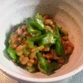 tamotan∞'s cooksnap of when they made ウマ辛♬食べるラー油でオクラ納豆.