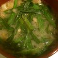 liutan's cooksnap of when they made ＊減塩＊ニラと揚げ玉の味噌汁＊.