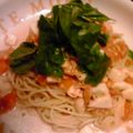 stj064's cooksnap of when they made トマトとモッツァレラの冷製パスタ♪.