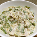 はるとニモdaddy's cooksnap of when they made おくらと豚肉の胡麻マヨ和え.