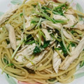 だいきちとまと's cooksnap of when they made 簡単鶏ささみと水菜の和風バター醤油パスタ.