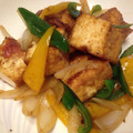 ＊amor＊'s cooksnap of when they made 厚揚げと玉ねぎピーマンの梅炒め.