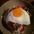 himeyamo's cooksnap of when they made 豚ひき肉のガパオライス♪.