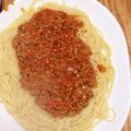 ふじちー's cooksnap of when they made 簡単！我が家のミートソースパスタ♪.