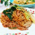 旦那は皿洗い's cooksnap of when they made みそ醤油ダレのほうれんそう焼きそば.