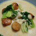 ハッピィ0730's cooksnap of when they made ホタテのポアレ〜ほうれん草クリーム添え〜.