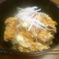 B～茶's cooksnap of when they made 油揚げ入れてボリューム！とろとろ親子丼.