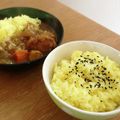 しましまママ♪♪♪'s cooksnap of when they made くちなしの実で黄飯（おうはん）☆お正月に.