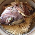 nudist's cooksnap of when they made 土鍋で鯛めし.