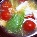 ヨッチこ's cooksnap of when they made トマト・レタス・卵の三色中華スープ.