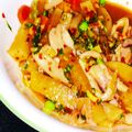 ame-ikuru's cooksnap of when they made ピリ辛イカ大根.