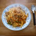 名古屋のテッチャン's cooksnap of when they made 豚キムチ牛乳パスタ.