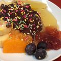 ChunChun☆≡'s cooksnap of when they made フルーツの米粉チョコソース.